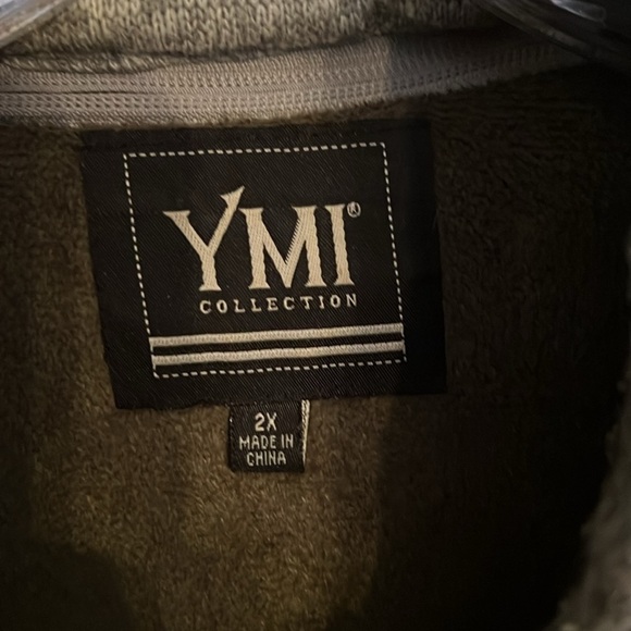 YMI women’s olive green layered look Jacket - Picture 6 of 8